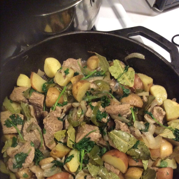 Lamb Stew with Potatoes and Cilantro
