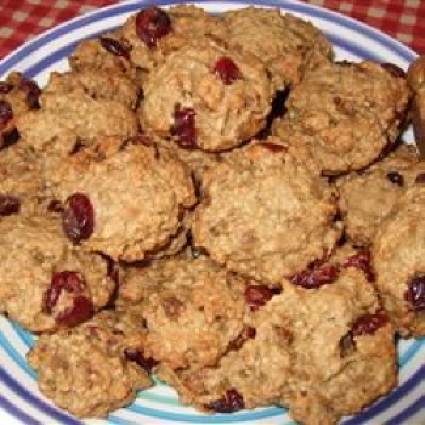 Apple-Cran-Cherry Oatmeal Cookies