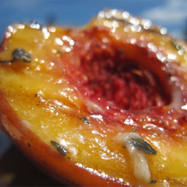 Quick Savory Grilled Peaches