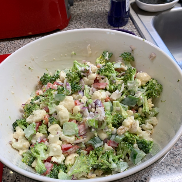 Broccoli Cauliflower Pepita Salad