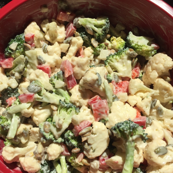 Broccoli Cauliflower Pepita Salad