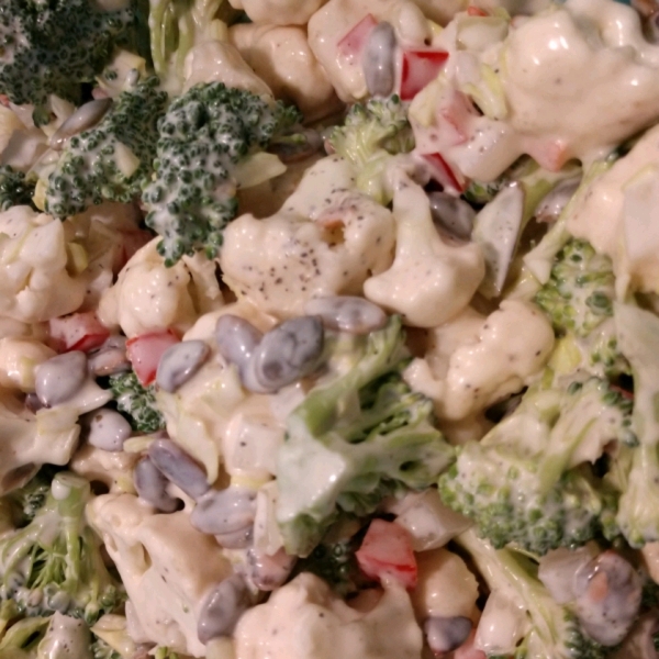 Broccoli Cauliflower Pepita Salad