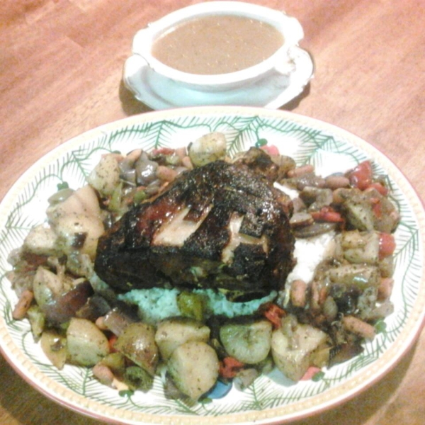 Jenn's Stuffed Pork Roast and Veggies