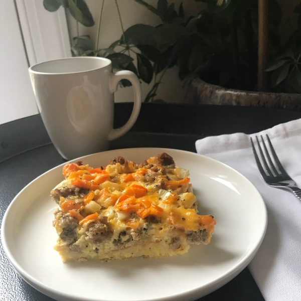 English Muffin-Sausage Breakfast Casserole