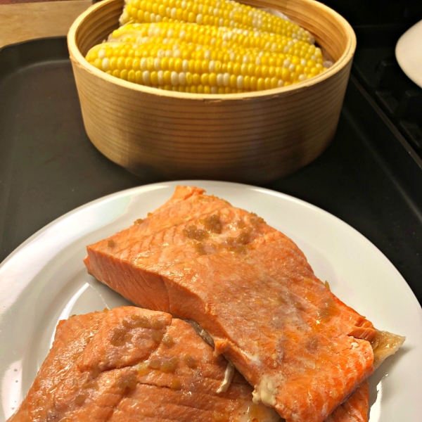 Okasan's Japanese Steamed Salmon