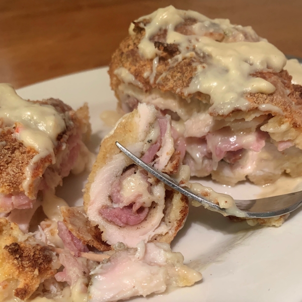 Chicken Cordon Bleu with Dijon Cream Sauce