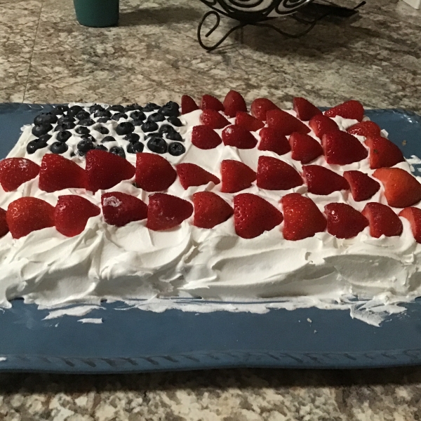 Red, White and Blue Strawberry Shortcake