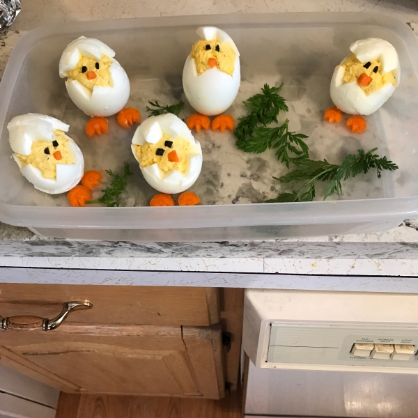 Easter Chick Deviled Eggs