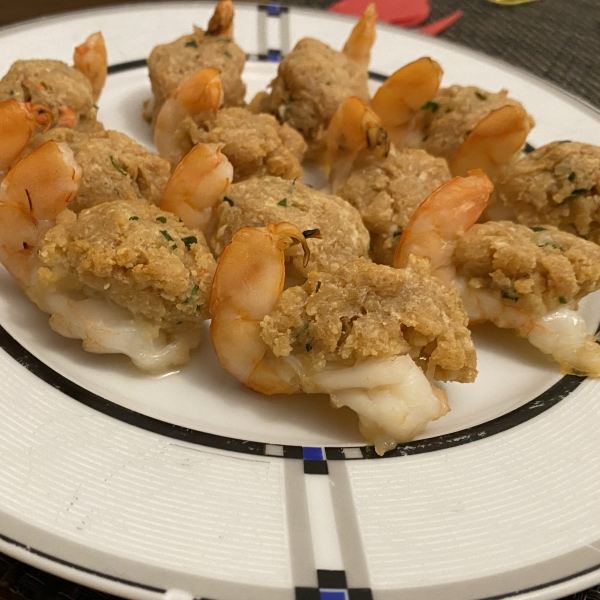 Baked Stuffed Shrimp with Ritz Crackers