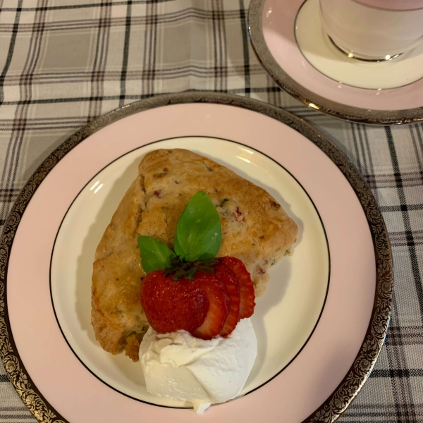 Strawberry and Basil Scones