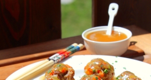 Pork Fried Rice Meatballs with Homemade Sweet and Sour Sauce