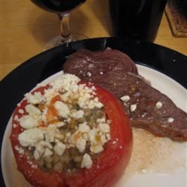 Lentil Stuffed Tomatoes
