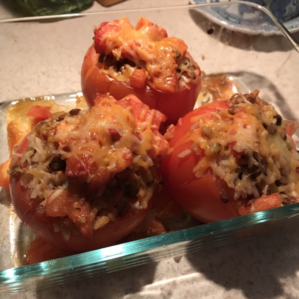 Lentil Stuffed Tomatoes
