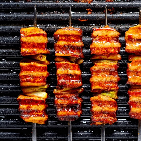 Vegan Korean Tofu and Leek Barbeque