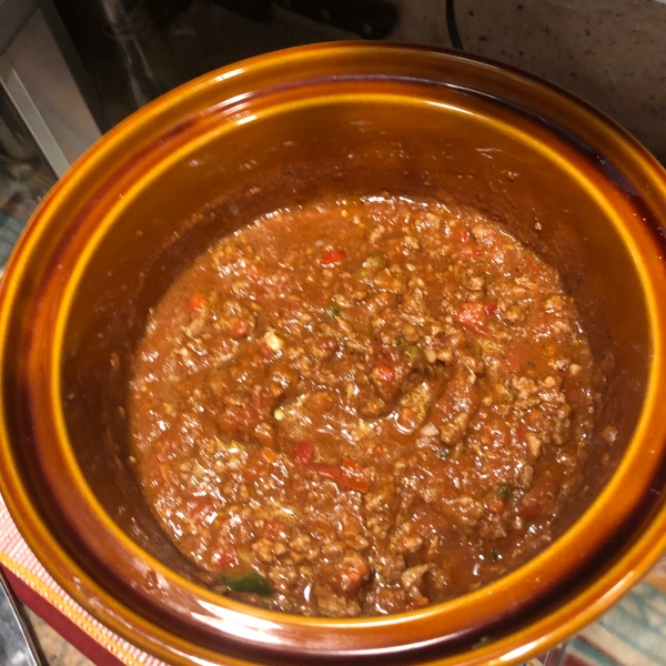 Spicy Slow-Cooked Beanless Chili