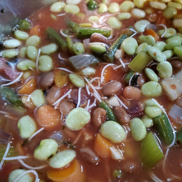 Prosciutto Fave Minestrone alla Riso