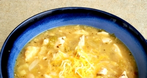 Slow Cooker Salsa Verde Chicken Chili