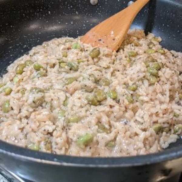 Creamy Edamame Risotto