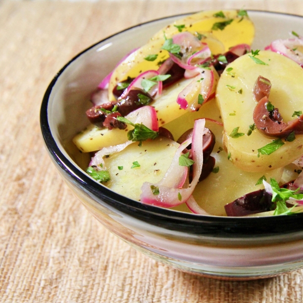 Warm Potato Salad with Olives