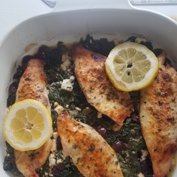 Tilapia Feta Florentine