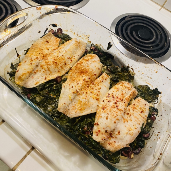 Tilapia Feta Florentine