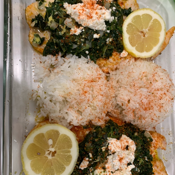 Tilapia Feta Florentine