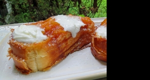 Mascarpone Stuffed French Toast with Peaches