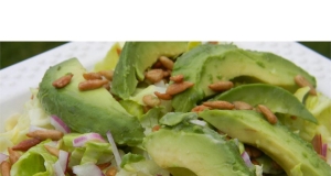 Lettuce, Avocado and Sunflower Seed Salad