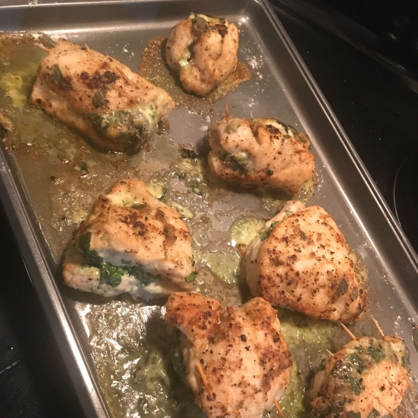 Chicken Breast Stuffed with Spinach Blue Cheese and Bacon