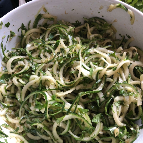 Thai-Inspired Sunomono with Jalapeno, Cilantro, and Basil