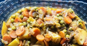 Indian Carrots, Peas and Potatoes