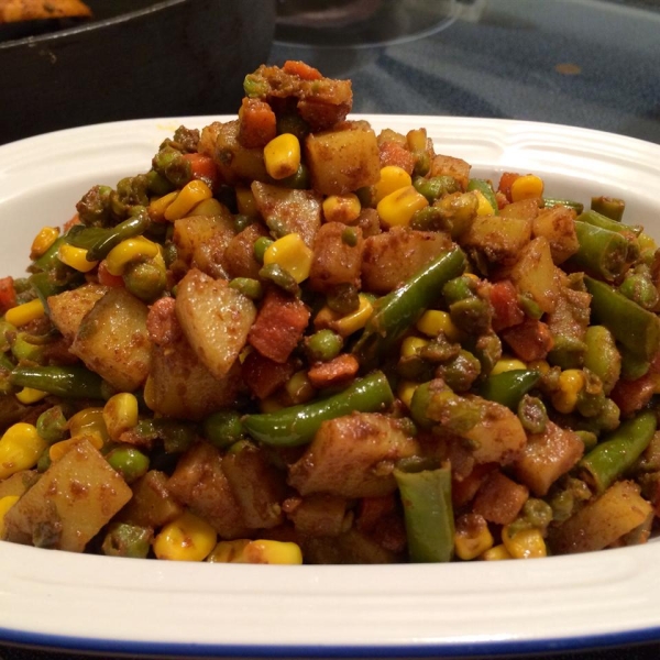 Indian Carrots, Peas and Potatoes