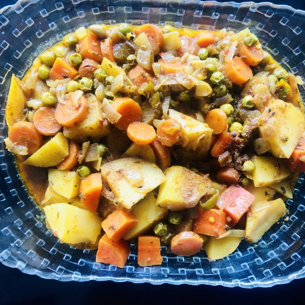 Indian Carrots, Peas and Potatoes