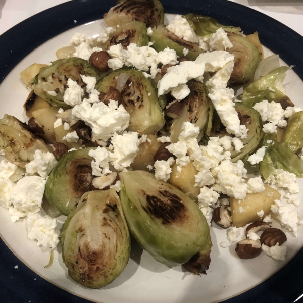 Roasted Apples and Brussels Sprouts