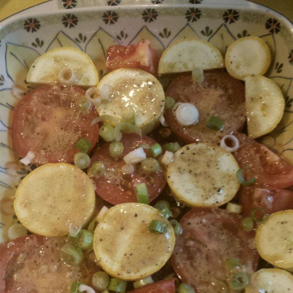 Crookneck Squash and Tomatoes