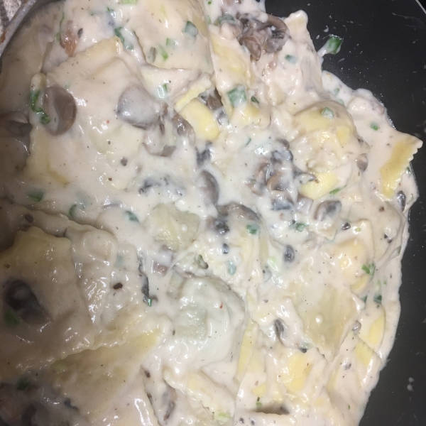 Angel's Ravioli Alfredo with Mushrooms