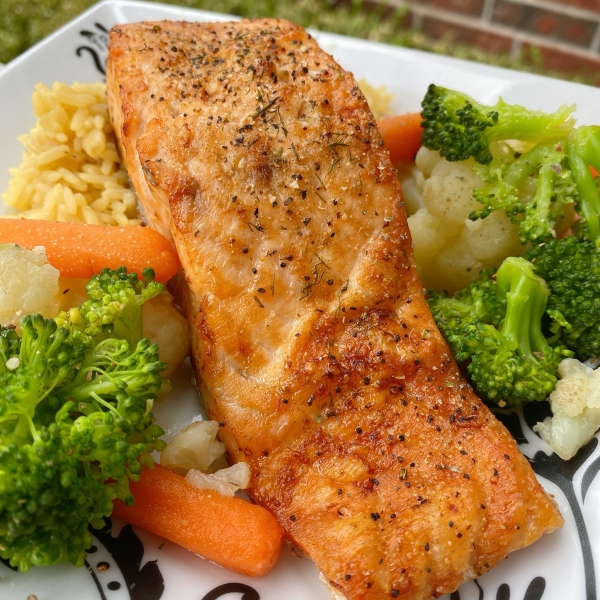 Air Fryer Salmon for One