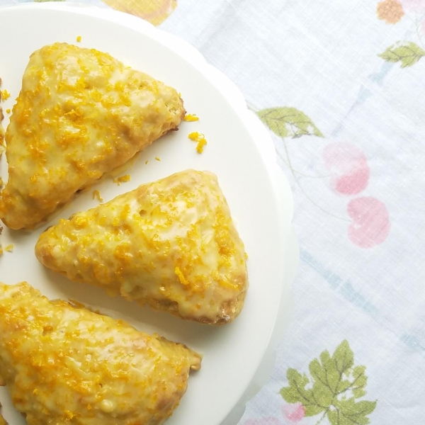 Orange Scones with Orange Glaze