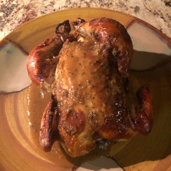 Roasted Orange-Tarragon Cornish Hens