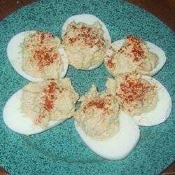 Salmon Deviled Eggs with Homemade Mayonnaise
