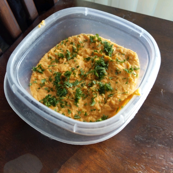 Spiced Sweet Roasted Red Pepper Hummus