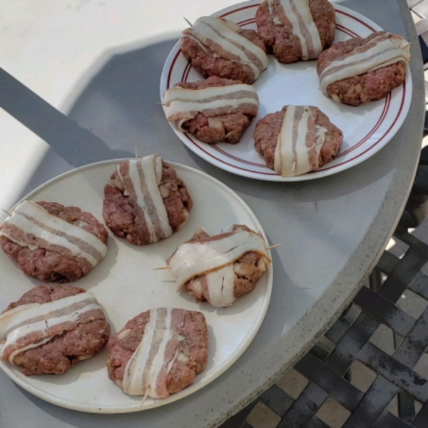 Bacon Wrapped Hamburgers