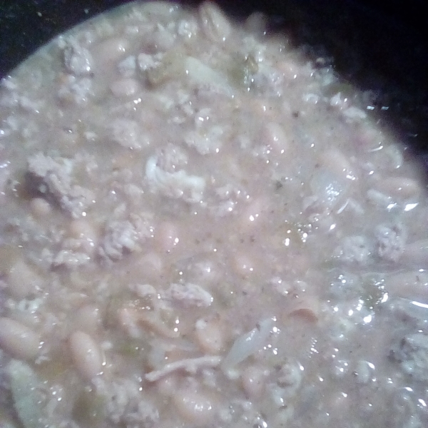 White Chili with Ground Turkey