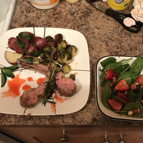 Rack of Lamb with Strawberry Mint Sauce