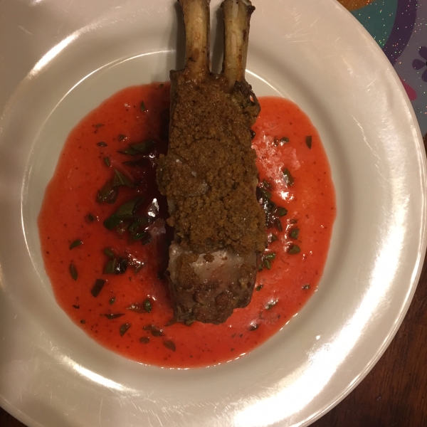 Rack of Lamb with Strawberry Mint Sauce