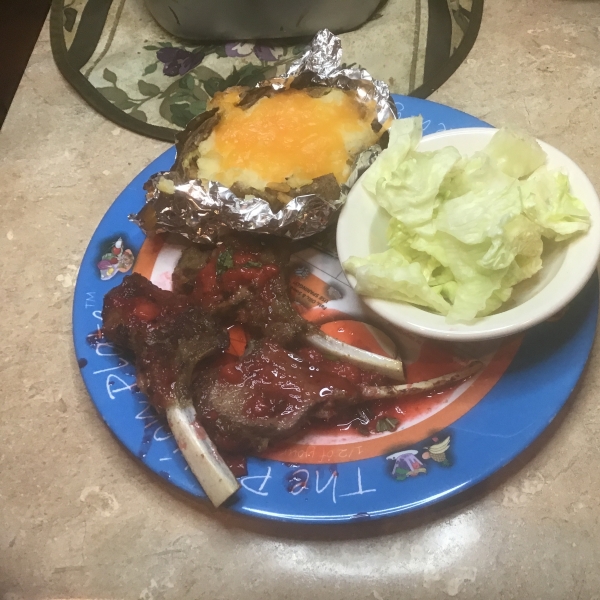 Rack of Lamb with Strawberry Mint Sauce