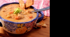 Instant Pot® Turkey Cheeseburger Soup