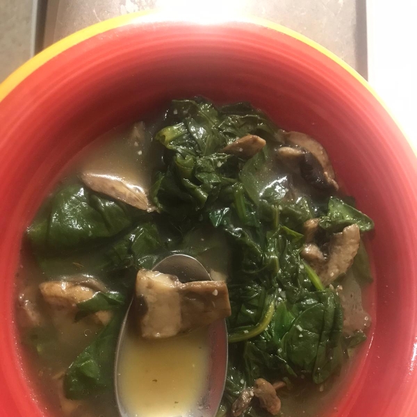 Mushrooms and Spinach Italian Style