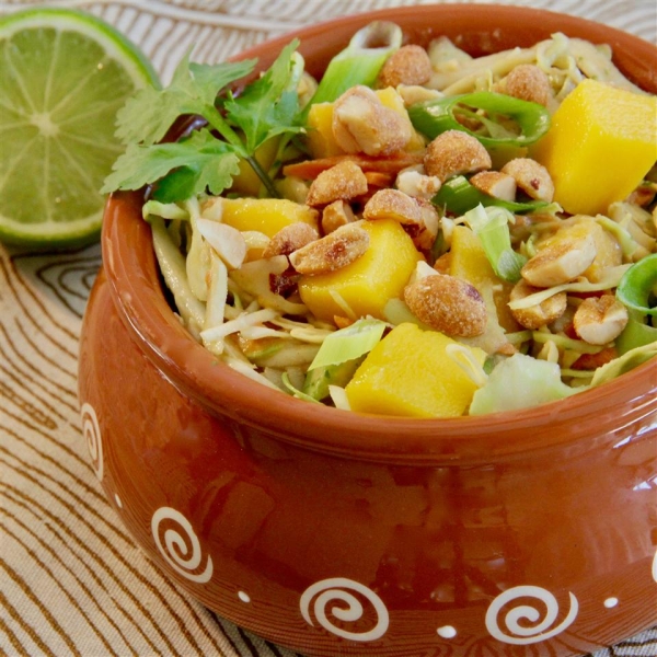 Cabbage Salad with Mango and Peanuts