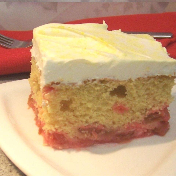 Maryann's Upside-Down Rhubarb Cake
